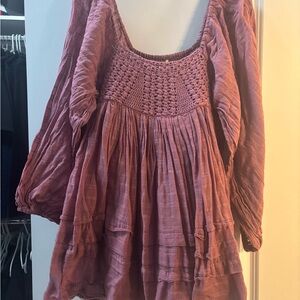 Free People Babydoll Long Sleeve Dress
